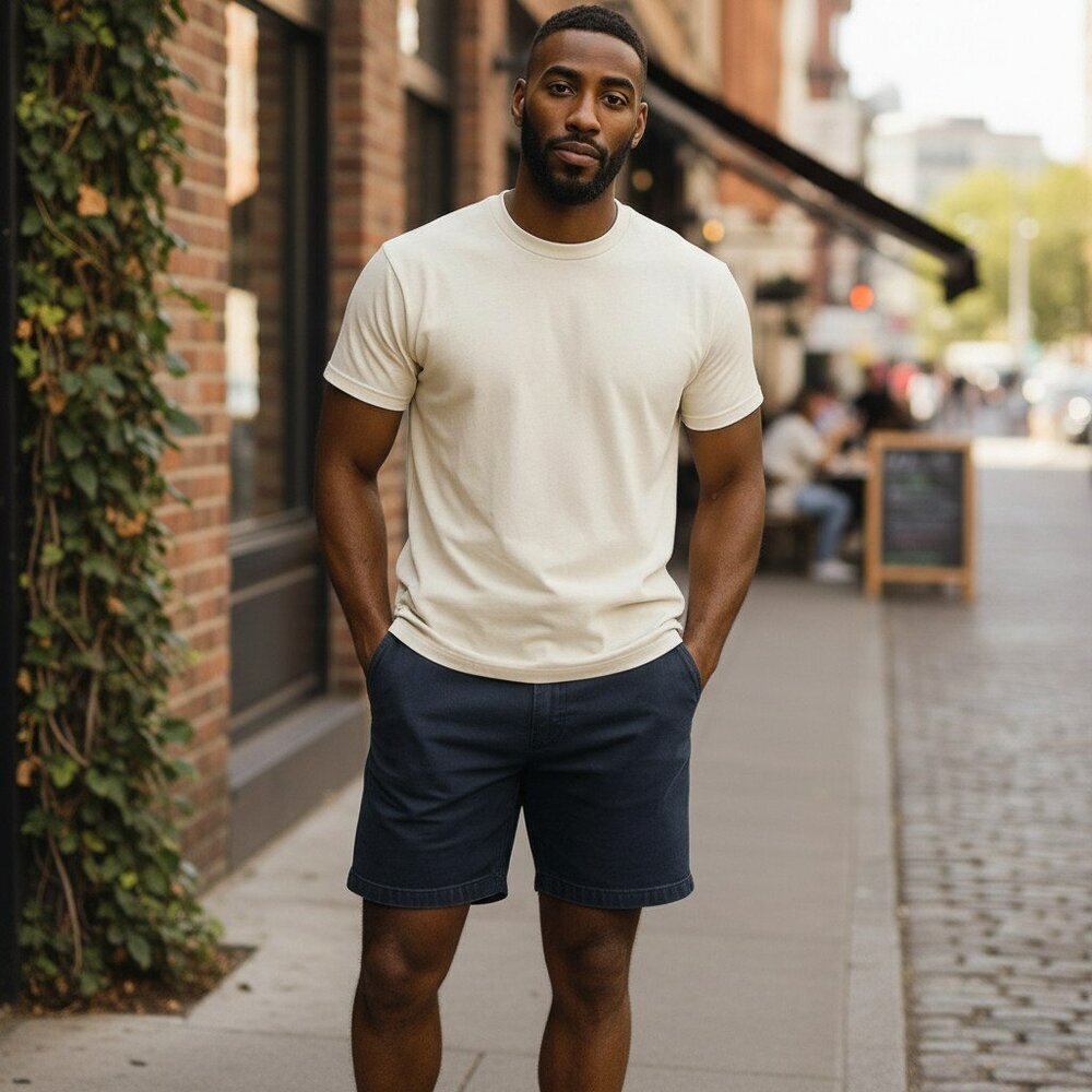 Tailor Vintage Connecticut Originals Mens Size 36 Navy Blue Pockets Chino Shorts